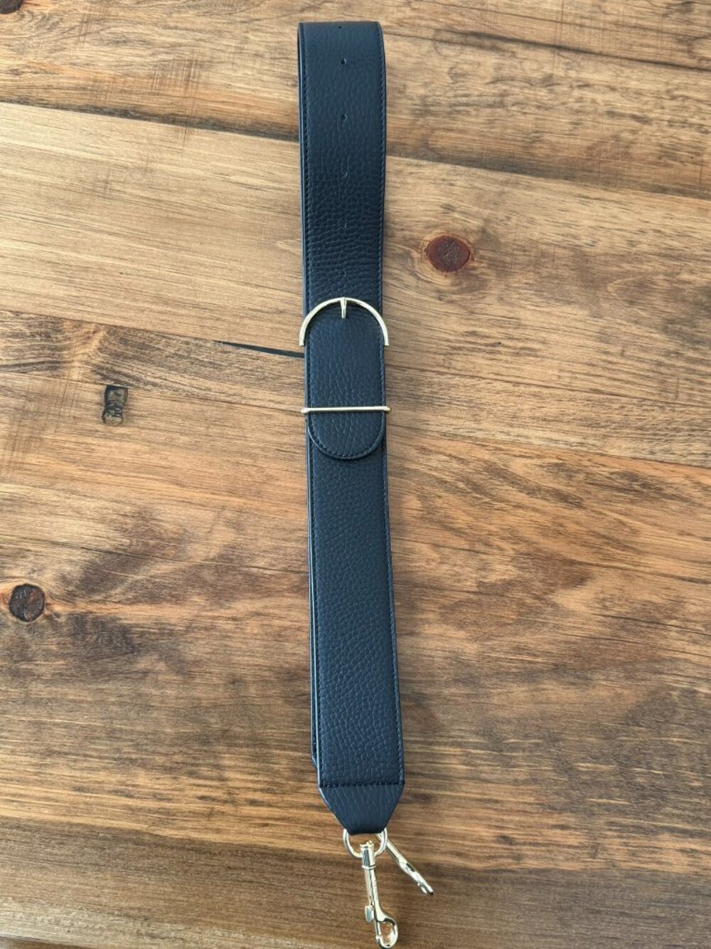 CUYANA black adjustable leather wide strap for bag - NEW without tag - Picture 5 of 7